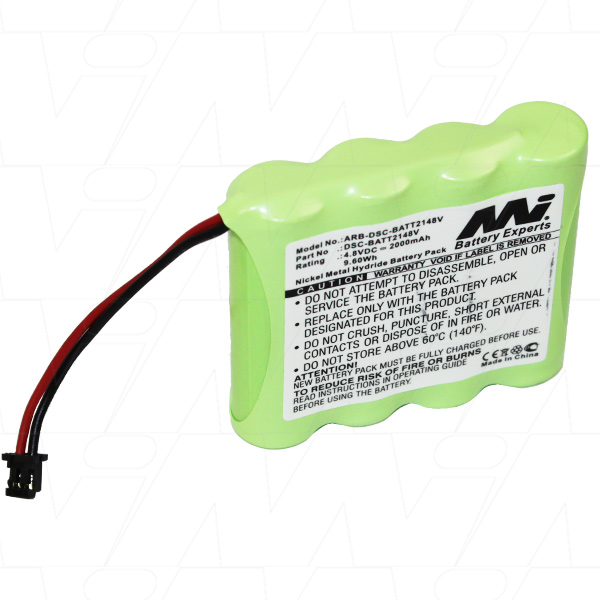 MI Battery Experts ARBDSCBATT2148V 4.8V 2000mAh 9.60Wh NiMH Outdoor